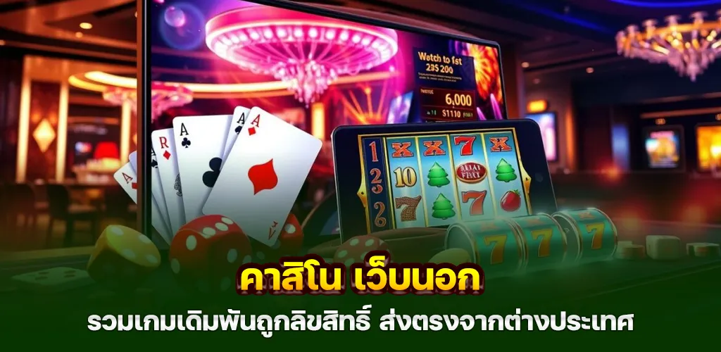 คาสิโน เว็บนอก รวมเกมเดิมพันถูกลิขสิทธิ์ ส่งตรงจากต่างประเทศ