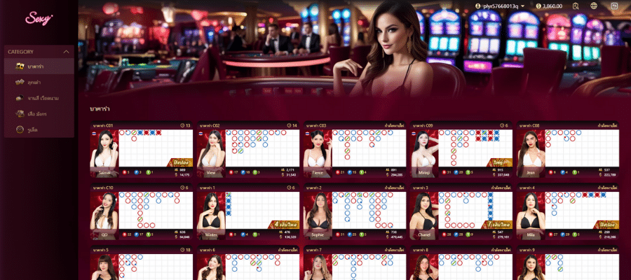 เริ่มต้นเดิมพันบาคาร่าออนไลน์ ค่าย Sexy Baccarat